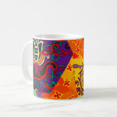 インディアントルコフェスティバルパッチワークマンダラ コーヒーマグカップ (正面左)