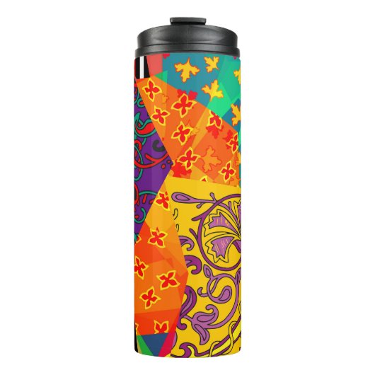 インディアントルコフェスティバルパッチワークマンダラ タンブラー (正面)