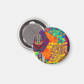 インディアントルコフェスティバルパッチワークマンダラ マグネット (正面/裏面)