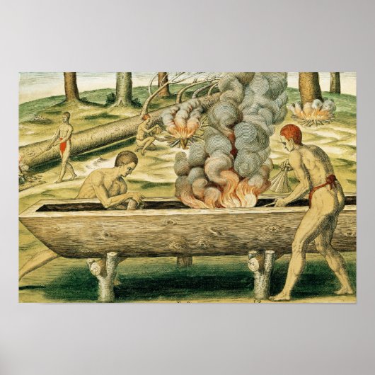 インディアンドゥグートカヌーを作る ポスター (正面)