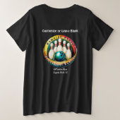 インディアンドライブ女性のホワイトレタープラスサイズTシャツ プラスサイズTシャツ (デザイン裏面)