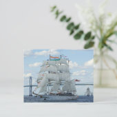 インディアンネイビー帆走練習船タランジニ ポストカード (スタンド正面)