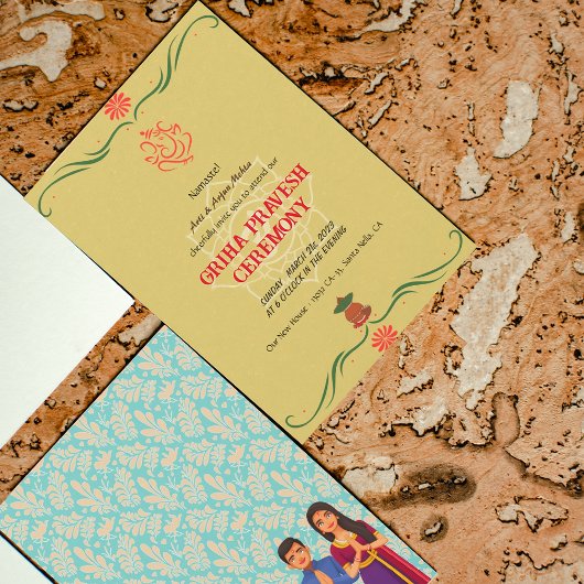 インディアンハウスウォーミンググリハプラヴェシュ招待状 招待状