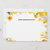インディアンハルディ式ターメリックフローラ新郎新婦 招待状 (裏面)