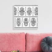 インディアンハンドドロードハムザドードル6 キャンバスプリント (インサイチュ (リビング))