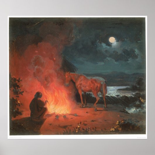 インディアンバイキャンプファイア(0744A) ポスター (正面)