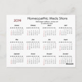 インディアンパイプカレンダー～ポストカード ポストカード (裏面)