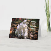 インディアンパイプワイルドフラワーパーソナライズされた誕生日 カード (正面)