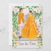 インディアンパキスタンゴールデンウェディング日付を保存 セーブザデート (正面)