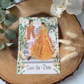 インディアンパキスタンゴールデンウェディング日付を保存 セーブザデート