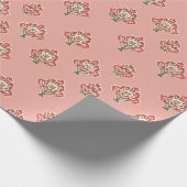 インディアンパターン（ピンクの背景） ラッピングペーパー (角)