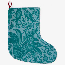 インディアンパターン（William Morrisによる）大きなクリスマス ラージクリスマスストッキング