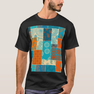 インディアンパッチワーク、シームレスなヴィンテージ背景。 Tシャツ