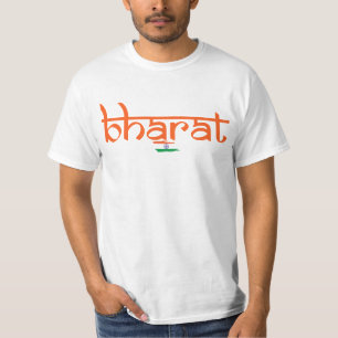 インディアンパトリオットバラトTシャツ、インディアン国旗のシャツ Tシャツ