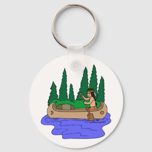 インディアンパドルカヌー キーホルダー (正面)