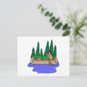 インディアンパドルカヌー ポストカード (スタンド正面)