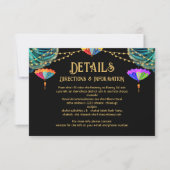 インディアンパラソル結婚ライトの詳細情報カード 出欠カード (正面)