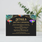 インディアンパラソル結婚ライトの詳細情報カード 出欠カード (スタンド正面)