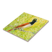 インディアンパラダイスフライキャッツチェトロピカルバードチャートルーズ タイル (側面)