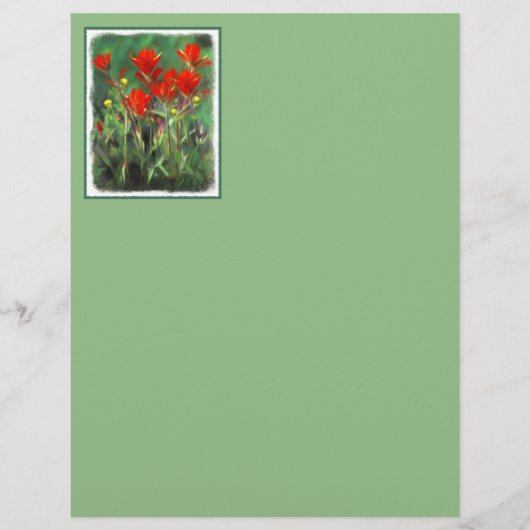 インディアンパントブ絵画ラシのオリジナル – フラワーアート (正面)