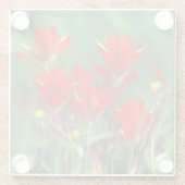 インディアンパントブ絵画ラシのオリジナル – フラワーアート ガラスコースター (裏面)