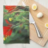 インディアンパントブ絵画ラシのオリジナル – フラワーアート キッチンタオル (四つ折り)