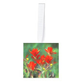 インディアンパントブ絵画ラシのオリジナル – フラワーアート キューブオーナメント (正面)