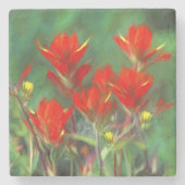 インディアンパントブ絵画ラシのオリジナル – フラワーアート ストーンコースター (正面)