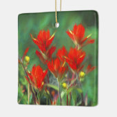 インディアンパントブ絵画ラシのオリジナル – フラワーアート セラミックオーナメント (左)