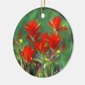 インディアンパントブ絵画ラシのオリジナル – フラワーアート セラミックオーナメント (左)