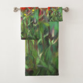 インディアンパントブ絵画ラシのオリジナル – フラワーアート バスタオルセット (インサイチュ)