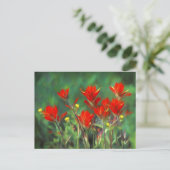 インディアンパントブ絵画ラシのオリジナル – フラワーアート ポストカード (スタンド正面)