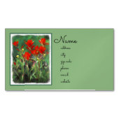 インディアンパントブ絵画ラシのオリジナル – フラワーアート マグネット名刺 (正面)