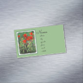 インディアンパントブ絵画ラシのオリジナル – フラワーアート マグネット名刺 (インサイチュ)