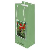 インディアンパントブ絵画ラシのオリジナル – フラワーアート ワインギフトバッグ (裏面アングル)