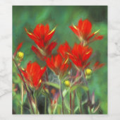 インディアンパントブ絵画ラシのオリジナル – フラワーアート ワインラベル (シングルラベル)