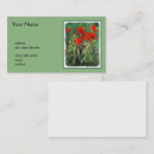 インディアンパントブ絵画ラシのオリジナル – フラワーアート 名刺 (正面/裏面)