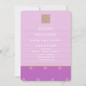インディアンパープル - 招待状 (裏面)