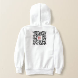 "インディアンヒルズ小学校オーガニック長フード付きスウェットシャツ-QR