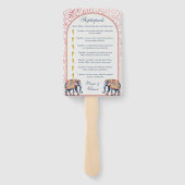 インディアンヒンズーサパダディ結婚式 プログラムファン ハンドファン (裏面)