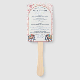 インディアンヒンズーサパダディ結婚式 プログラムファン ハンドファン