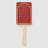 インディアンヒンズーサパダディ結婚式 プログラムファン ハンドファン (裏面)