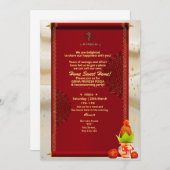 インディアンヒンズーハウスウォーミンググリハプラヴェシュ招待状 招待状 (正面/裏面)