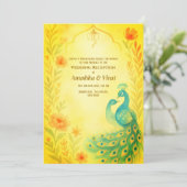 インディアンヒンズー式レセプションピーコックフローラ 招待状 (スタンド正面)