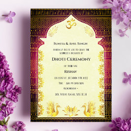 インディアンヒンズー教ボーイドッティ式パンチャカッツアヴィット 招待状