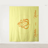 インディアンヒンズー結婚ガネーシャ タペストリー (正面)