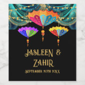 インディアンヒンズー結婚PARASOLのメニュー ワインラベル (シングルラベル)