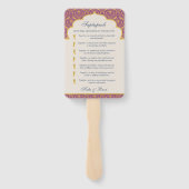 インディアンヒンズー金ゴールド結婚式 プログラム ハンドファン (裏面)