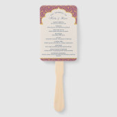 インディアンヒンズー金ゴールド結婚式 プログラム ハンドファン (正面)