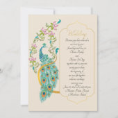 インディアンヒンドゥーピーコック結婚式招待状 招待状 (正面)